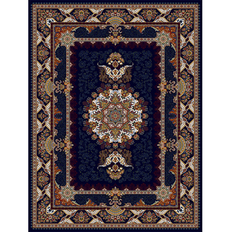 Traditional Persian Area Rug Glam Floral Printed Carpet Stain Resistant Carpet for Home Decor