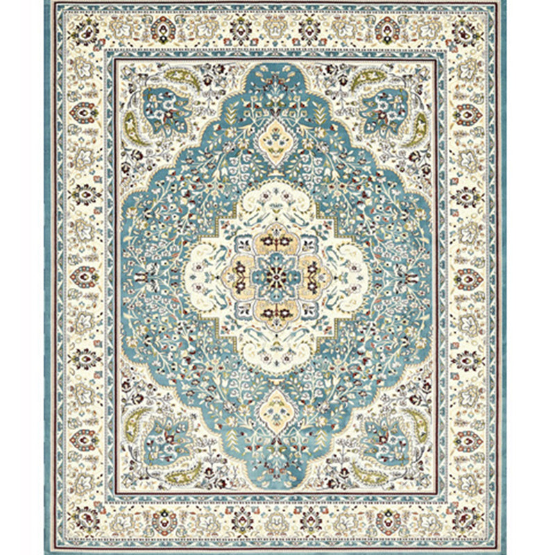 Classic Moroccan Area Rug Antique Floral Printed Carpet Anti-Slip Backing Rug for Home Decoration