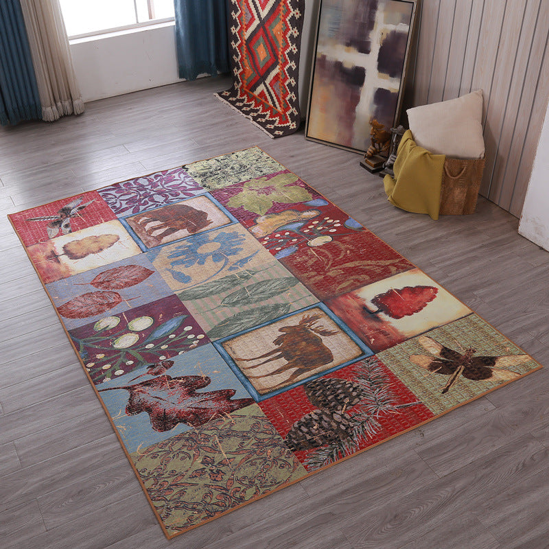 Shabby Chic Florentiner Fliesen Teppich traditioneller Polyester Teppichfreundlicher Waschung Teppich für Wohnkultur