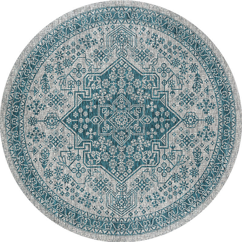 Blue Shabby Chic Area Rapis Polyester Tribal Pattern Area Tapis de soins Easy Care For Home Decor