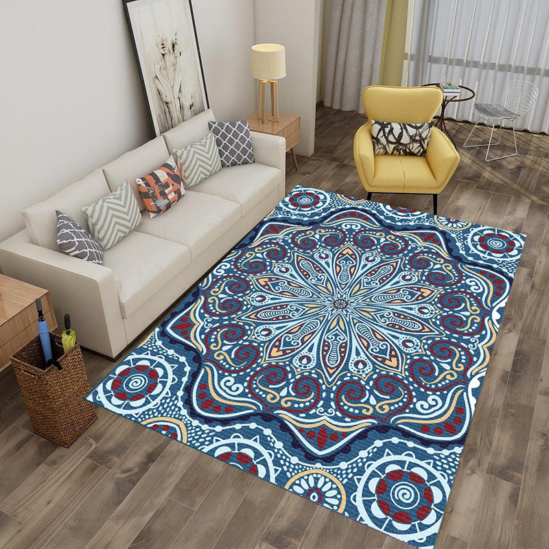 Victorian Tribal Totem Area Carpet Polyester Carpet Non-Slip Backing Indoor Rug for Living Room