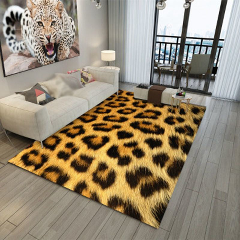 Tapis imprimé d'animaux tribaux Polyester tapis d'intérieur tapis résistante à la tache pour le salon