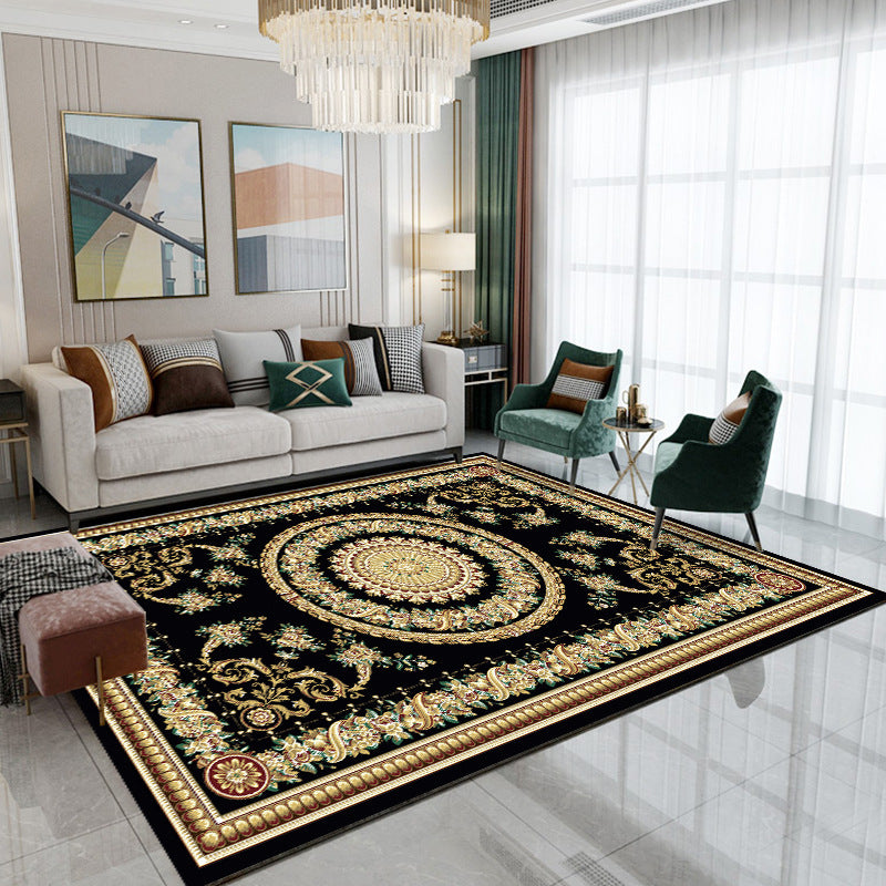 Classic Flower Print Rug Retro Gorgeous Area Carpet Non-Slip Backing Indoor Rug for Home Decor