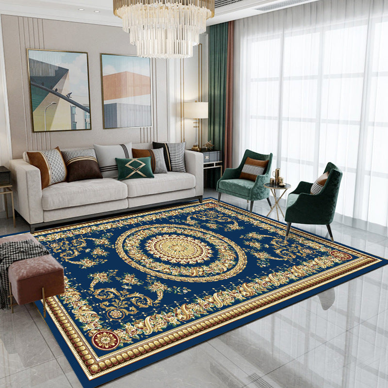 Classic Flower Print Rug Retro Gorgeous Area Carpet Non-Slip Backing Indoor Rug for Home Decor