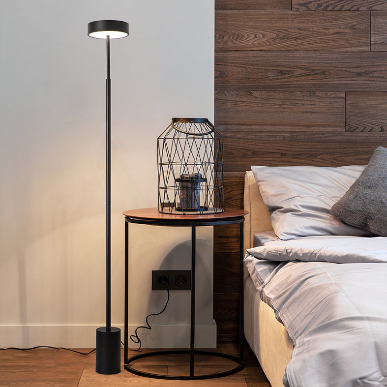 Minimalist Round Floor Lighting Acrylic Living Room LED Floor Standing Lamp