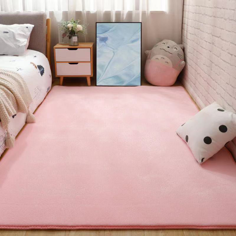 Beige Schlafzimmer Teppich Reine Farbe Polyester Fläche Teppich Easy Care Waschableie Teppich