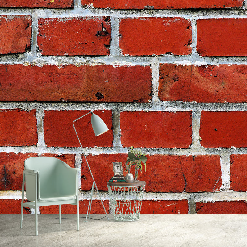 Countryside Style Brick Wall Covering Living Room Home Decor, Customized Size