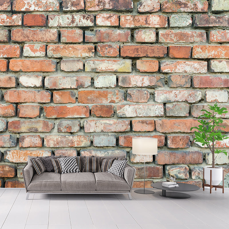 Countryside Style Brick Wall Covering Living Room Home Decor, Customized Size