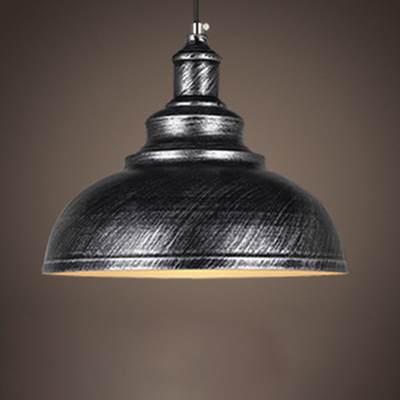 Dome-Shaped Pendant Lighting Fixtures Industrial 1 Light Metal Hanging Pendant Light