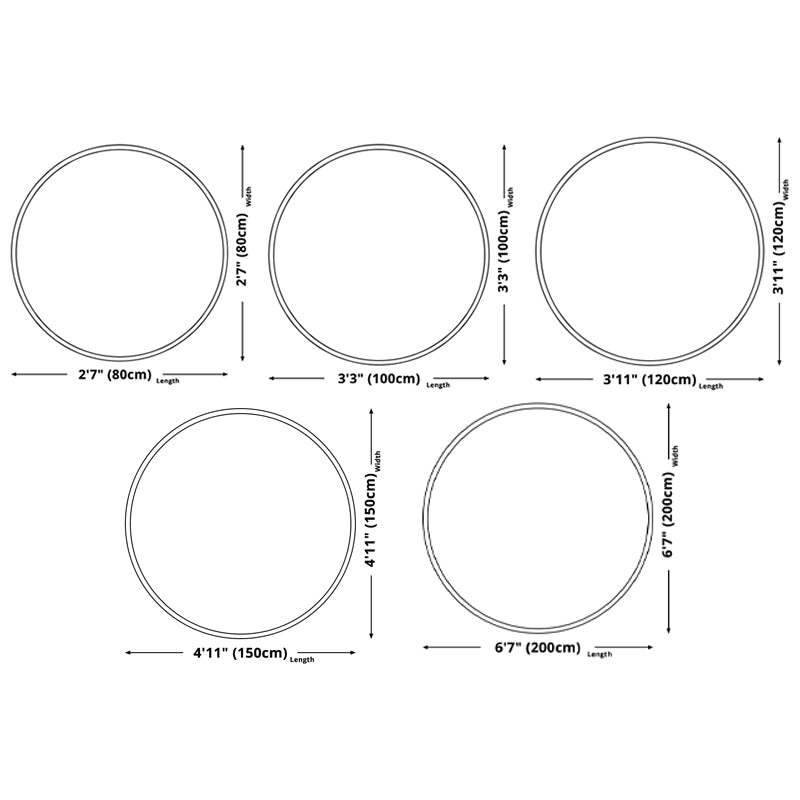 Runder moderner Teppich solider Polyesterbereich Teppich nicht rutschfestem Innenteppich für Wohnzimmer