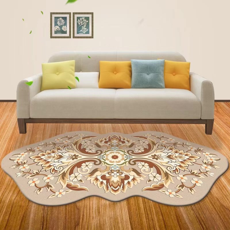 Chinoiserie Home Decoration Rug Novelty Ethnic Print Indoor Carpet Polyester Washable Area Rug