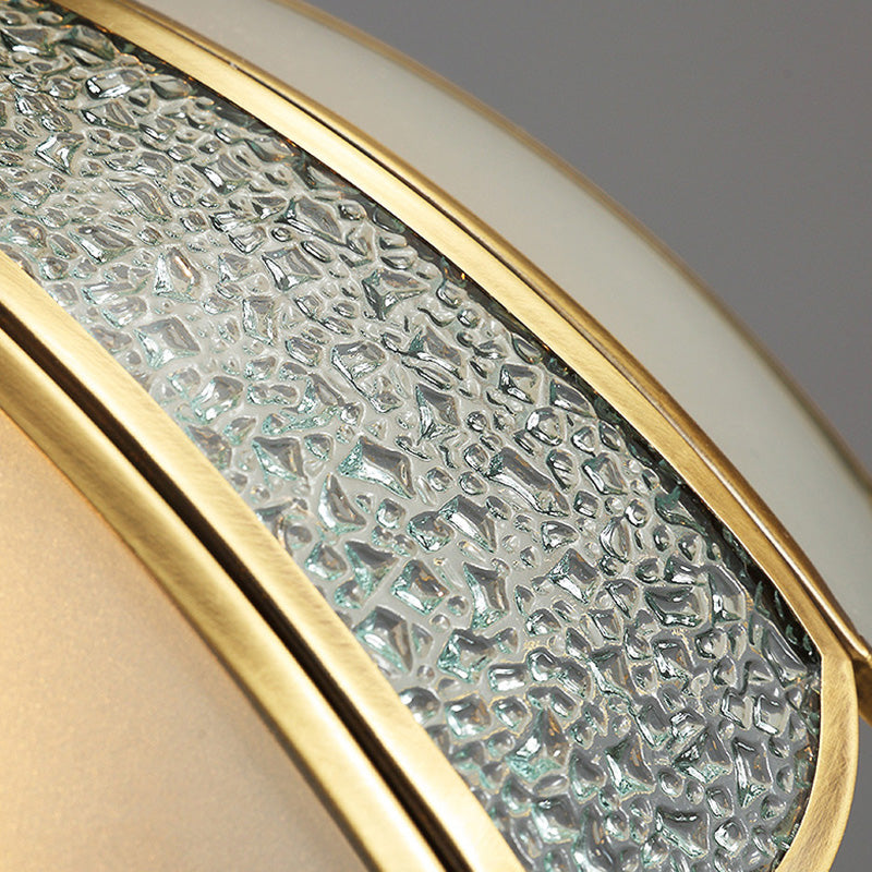 Bowl -plafond gemonteerd armatuur simplistisch goud glas dicht bij plafondverlichting