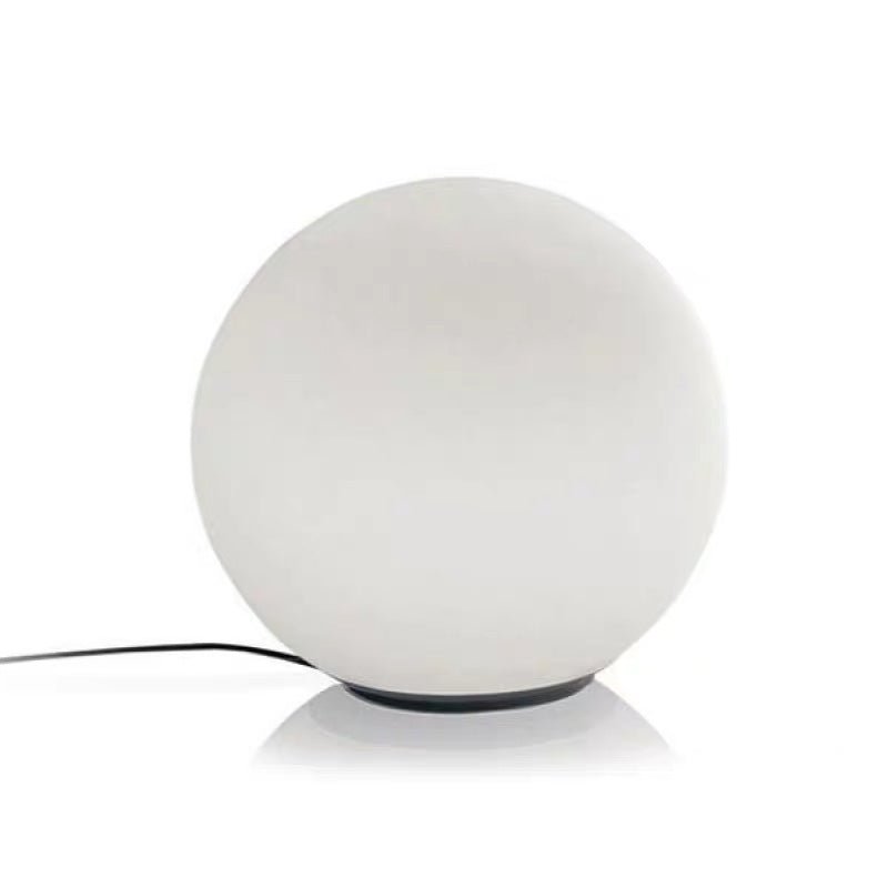 Global White Glass Table Light Minimalist Novelty 1 Head Nightstand Lamp