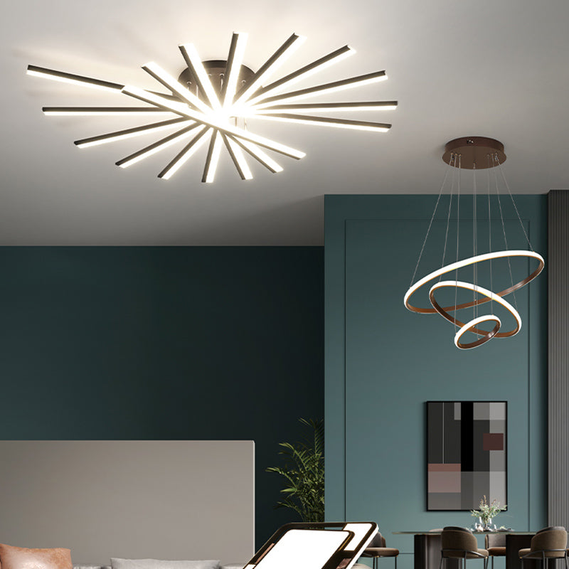 Moderne Metallspülung Leuchten LED LED Flush Mount für Wohnzimmer