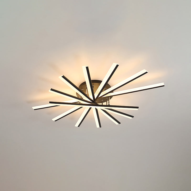 Moderne Metallspülung Leuchten LED LED Flush Mount für Wohnzimmer