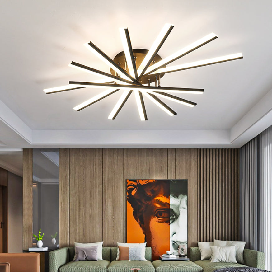 Modern Metal Flush Mount Light Fixtures LED Flush Mount for Living Room