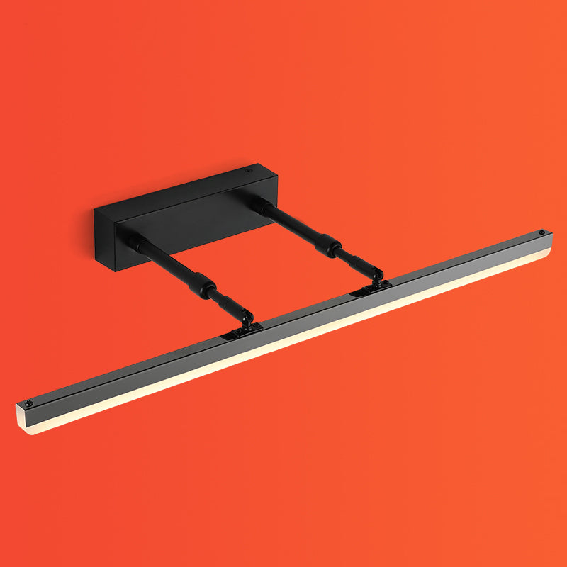 Lámpara de pared extensible de hierro lacado con LED lineal moderno con tono acrílico