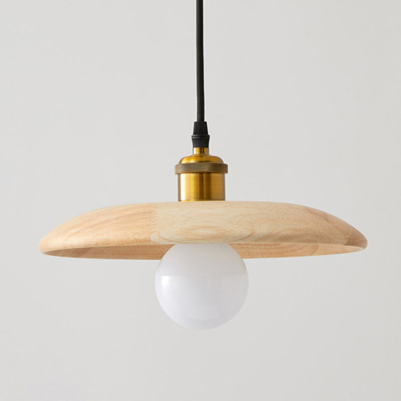 Nordic-Style Tapered Hanging Pendant Light Wood Dinning Room Pendant Light Fixture