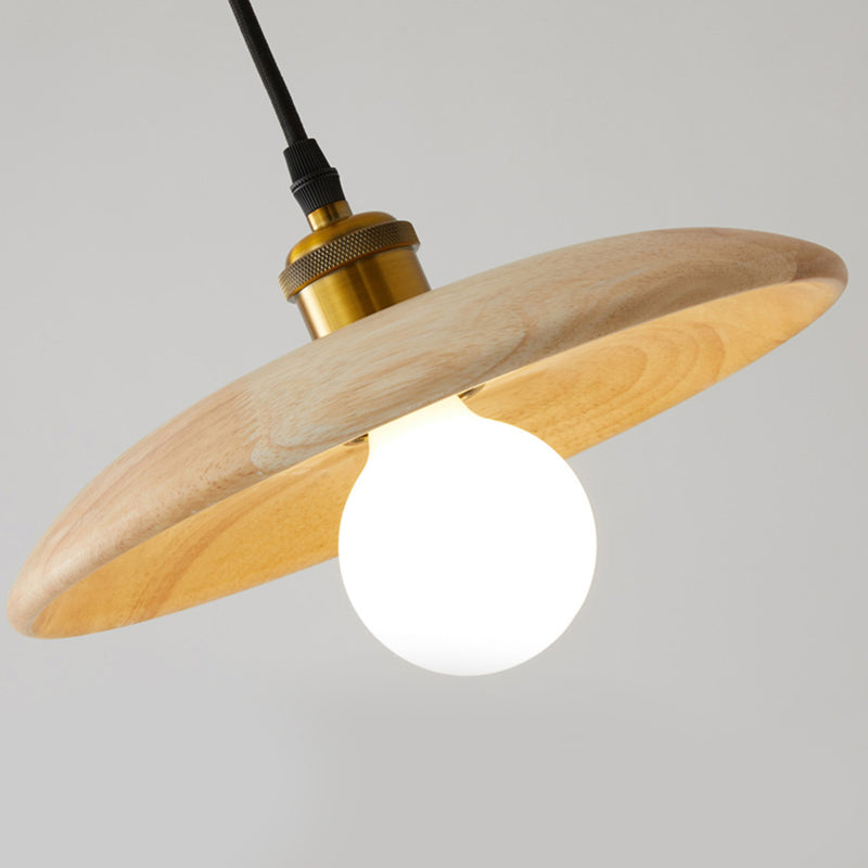 Nordic-Style Tapered Hanging Pendant Light Wood Dinning Room Pendant Light Fixture