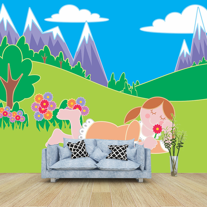 Innocence Cartoon Wall Mural Decal Stain Resistant Children's Room Wall Covering