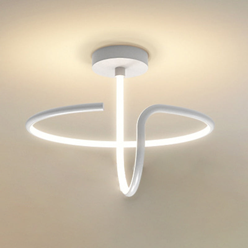 Modern Minimalist Style Linear Semi Flush Mount Ceiling Fixture Acrylic Semi Flush Mount