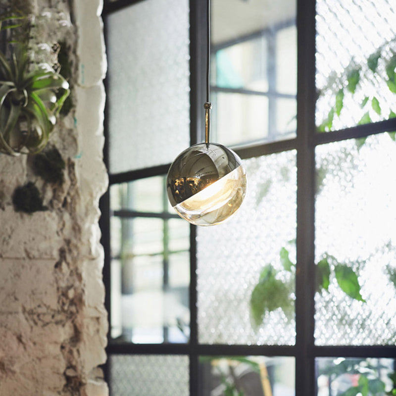 Helder glas eigentijdse hanglamp 1-licht hangend plafondlicht voor eetkamer