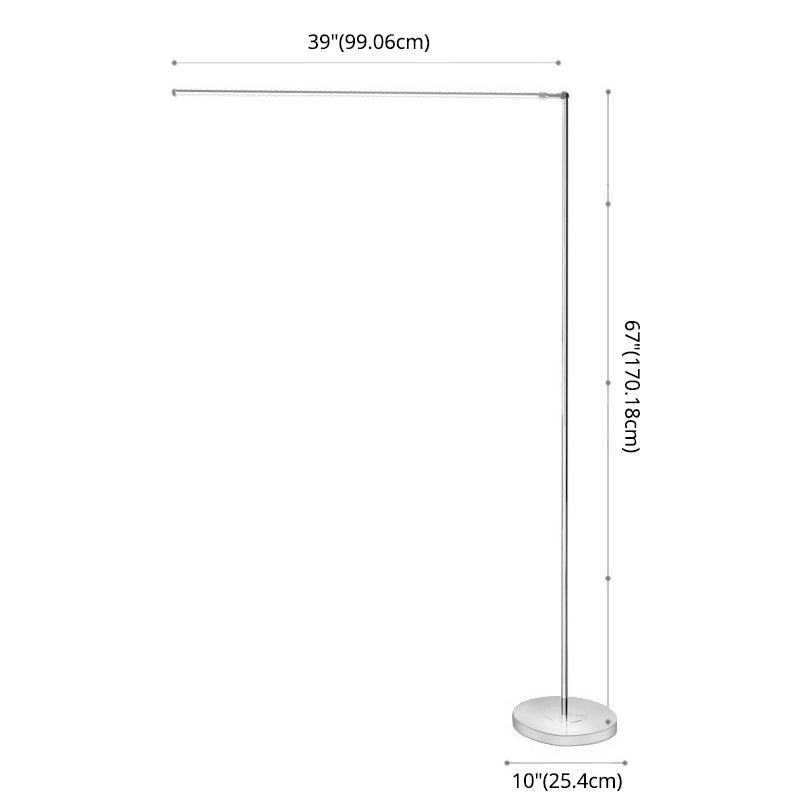 Luce al pavimento a LED a forma di linea Simplicità in alluminio Cromo di stand up per studio