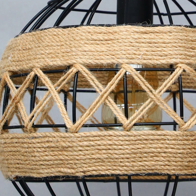 Ristorante ombreggiato Commercial Smandant Lighting Loft Style Style Rope BEIGE Impiccing lampada sospesa