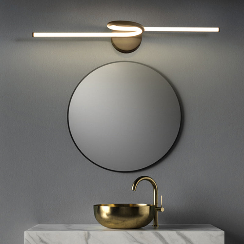 Contemporary 1-Light LED Wall Sconce Metal Linear Wall Mounted Light for Bathroom