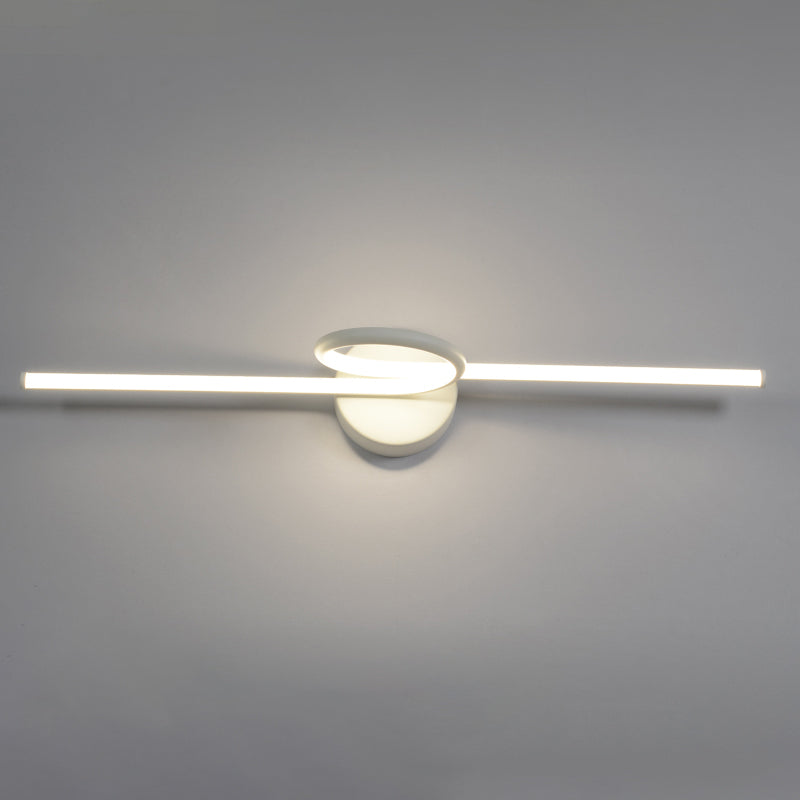 Contemporary 1-Light LED Wall Sconce Metal Linear Wall Mounted Light for Bathroom