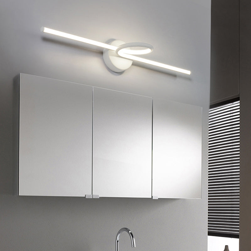 Contemporary 1-Light LED Wall Sconce Metal Linear Wall Mounted Light for Bathroom