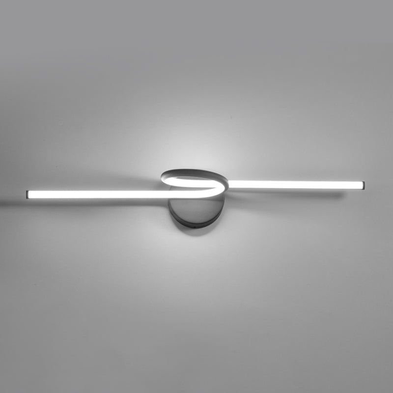 Contemporary 1-Light LED Wall Sconce Metal Linear Wall Mounted Light for Bathroom