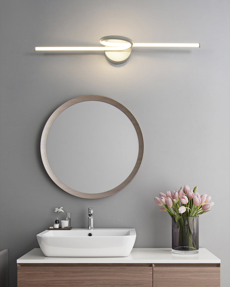 Contemporary 1-Light LED Wall Sconce Metal Linear Wall Mounted Light for Bathroom