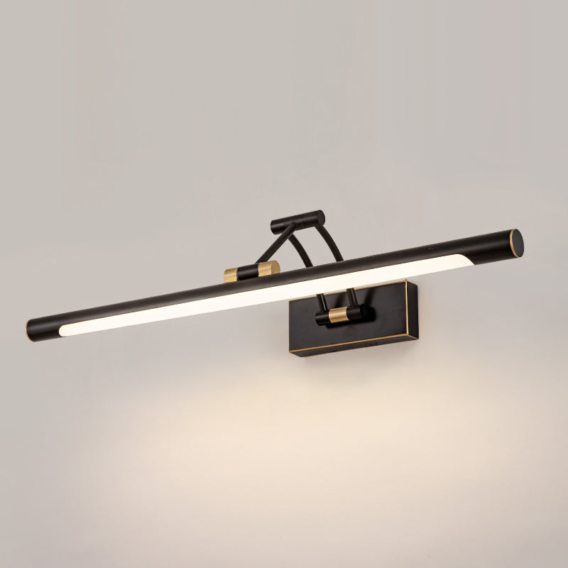 Modern Simplicity LED Wall Light Copper Linear Wall Lamp with Acrylic Shade