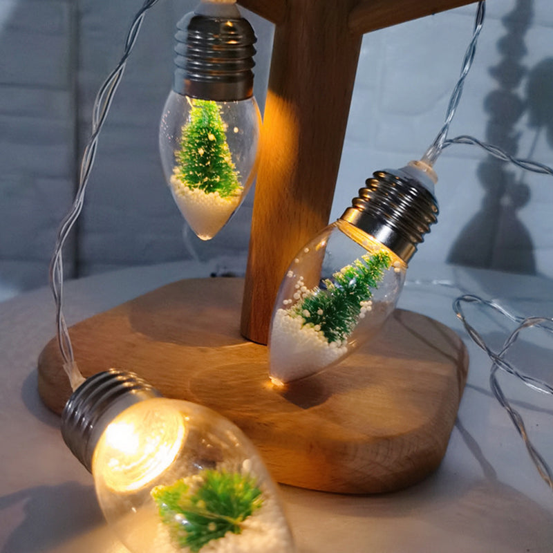 Mini Clear Glass String Lighting Nordic Battery Powered LED Festive Lighting for Bedroom