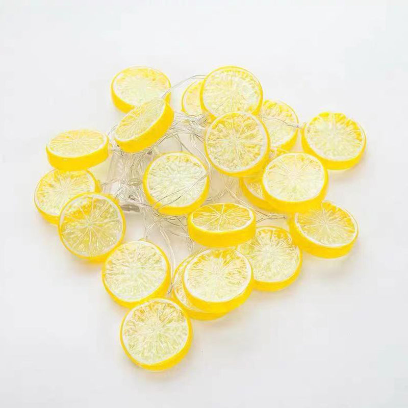 Nordic Lemon Slice String Light Set Plastic Bedroom Indoor Lighting with USB Plug