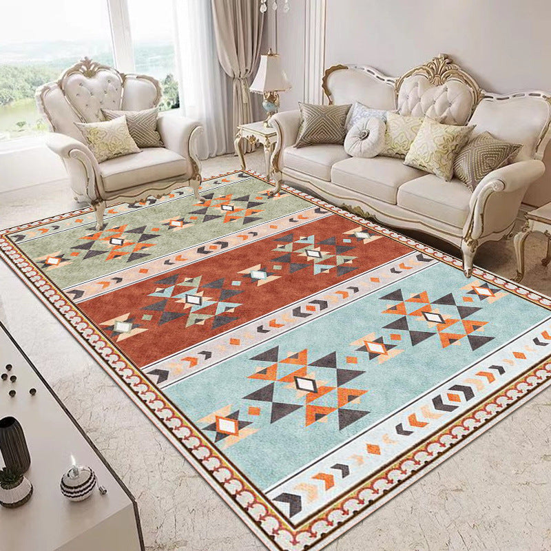 Classic Native American Rug Distinctive Polyester Area Carpet Non-Slip Backing Rug for Living Room