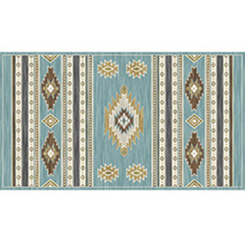 Classic Native American Rug Distinctive Polyester Area Carpet Non-Slip Backing Rug for Living Room