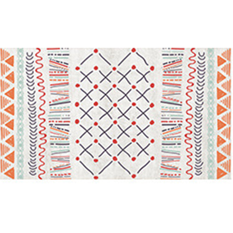 Eclectic Southwestern Area Rug Tribal Totem Polyester Rug Anti-Slip Backing Carpet for Home Decor