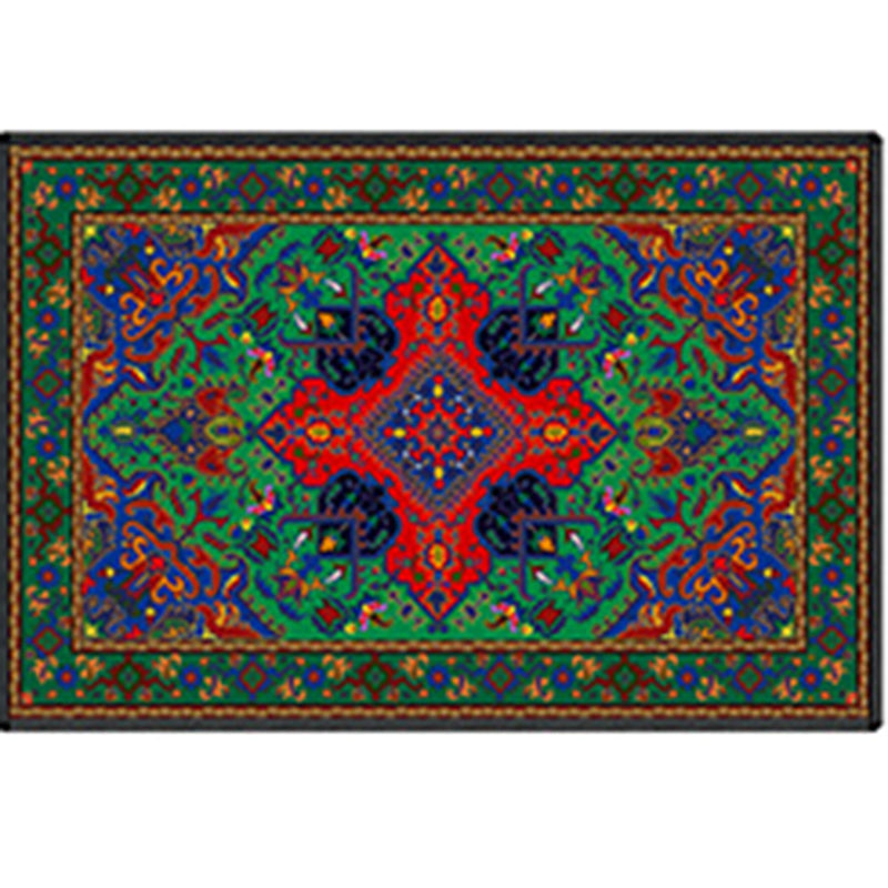 Victorian Medallion Pattern Rug Olden Moroccan Area Carpet Anti-Slip Backing Carpet for Living Room