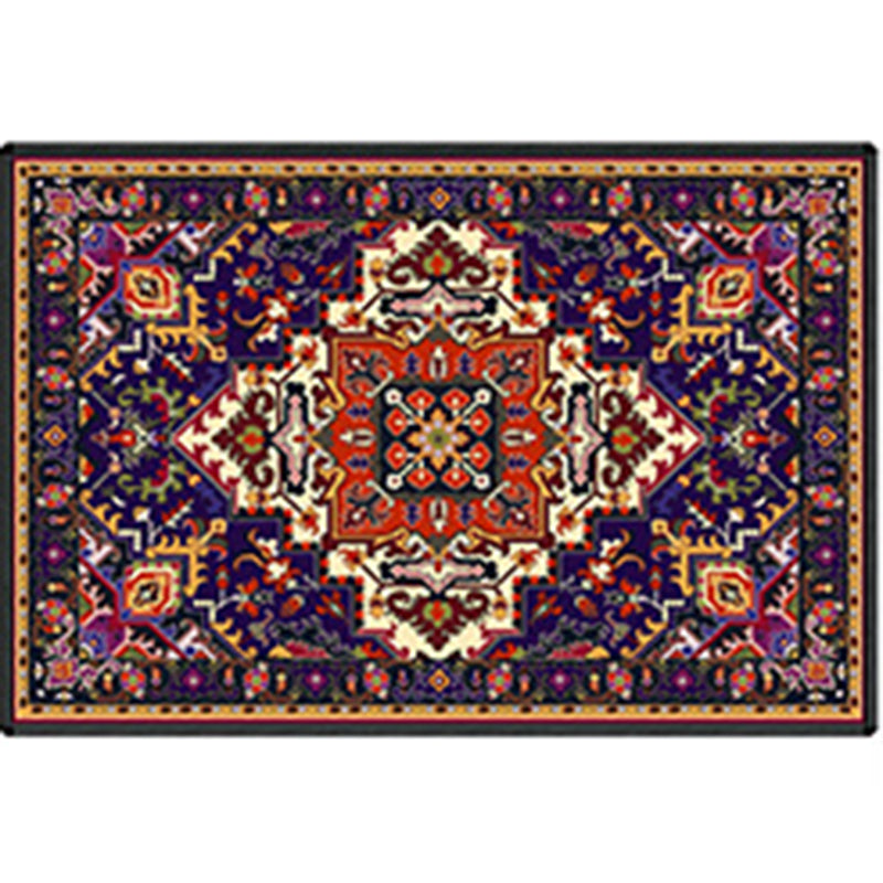 Victorian Medallion Pattern Rug Olden Moroccan Area Carpet Anti-Slip Backing Carpet for Living Room