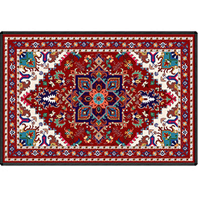 Victorian Medallion Pattern Rug Olden Moroccan Area Carpet Anti-Slip Backing Carpet for Living Room