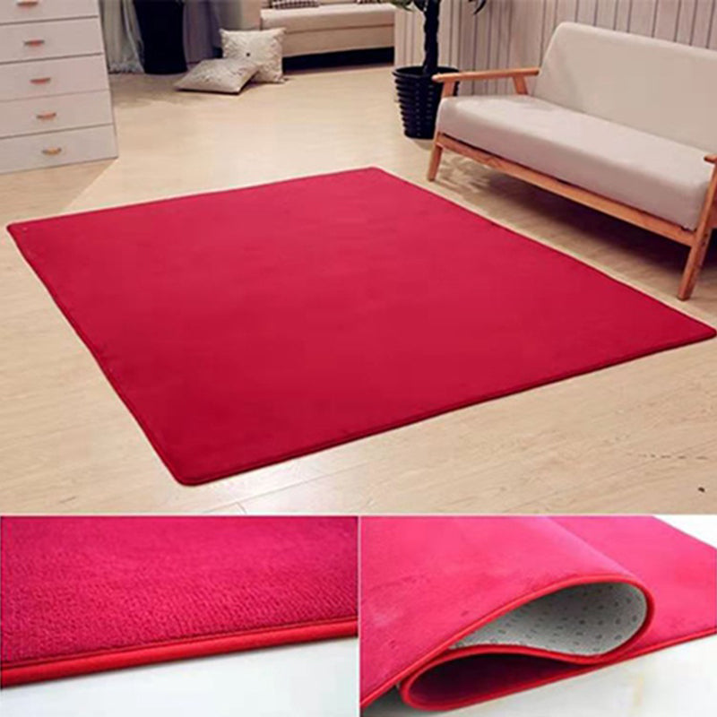 Pink Casual Teppich Polyester reiner Farbbereich Teppich Teppich für Wohnzimmer