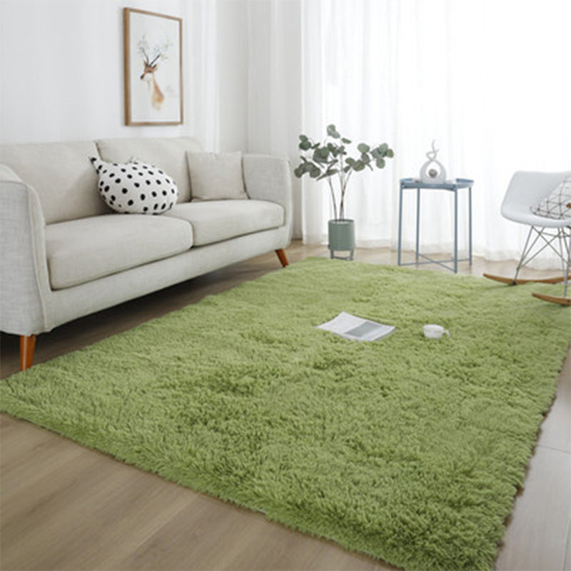 Relaxing Plain Shag Rug Polyester Area Carpet Stain Resistant Indoor Rug for Home Decoration