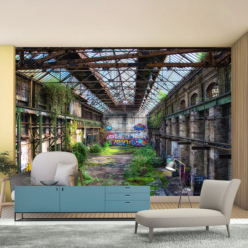 Industrial Style Extensive Space Mural Wallpaper Living Room Wall Covering, Customed Size