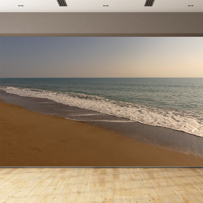 Sandy Beach Coast Wallpaper Mural Contemporary Wall Covering for Sleeping Room