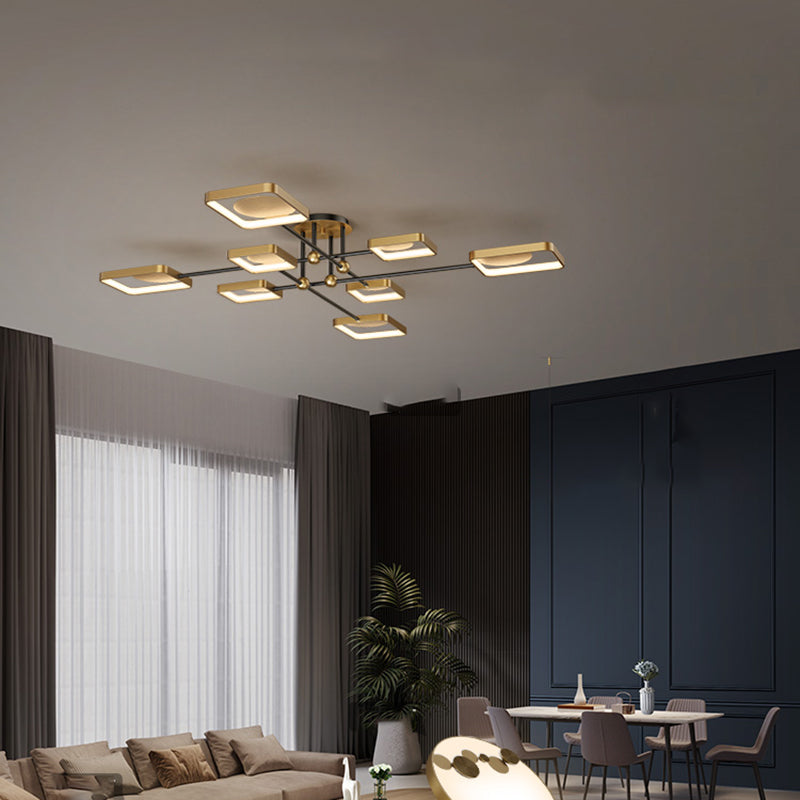 Sputnik Bronze moderne spoelmontage led metalen plafond gemonteerd licht voor woonkamer