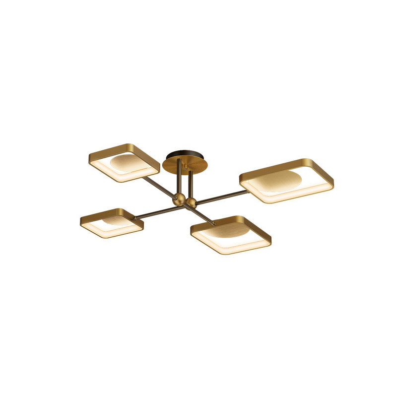 Sputnik Bronzo moderno moderno a sfioramento a led al soffitto a soffitto montato per soggiorno