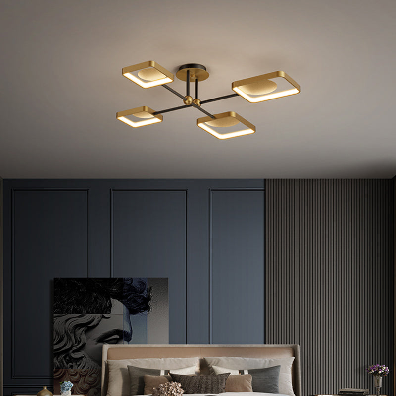 Sputnik Bronze moderne spoelmontage led metalen plafond gemonteerd licht voor woonkamer