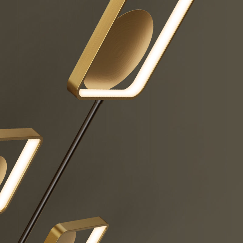 Sputnik Bronzo moderno moderno a sfioramento a led al soffitto a soffitto montato per soggiorno